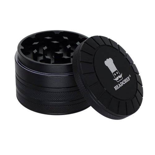 Headchef  S U N  M A C H I N E 62mm 4  Part  Grinder  Black